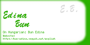 edina bun business card